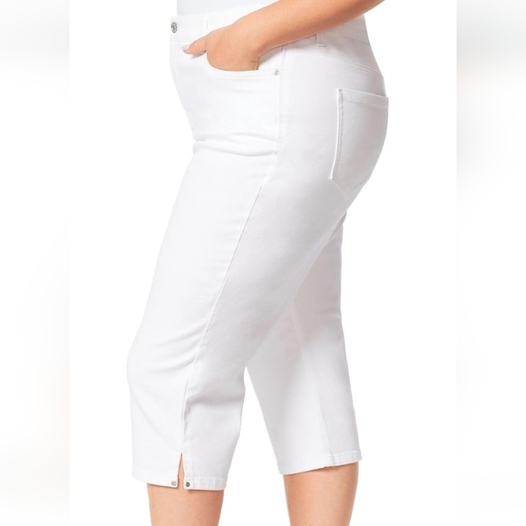 Glorious Vanderbilt Amanda White Stretchy Capris Sz 16W Great condition - Picture 2 of 15